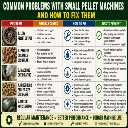 Common Problems with Small Pellet Machines and How to Fix Them