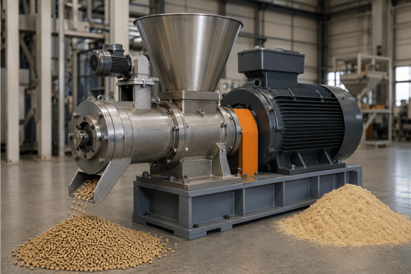 Mash feed waste on factory floor