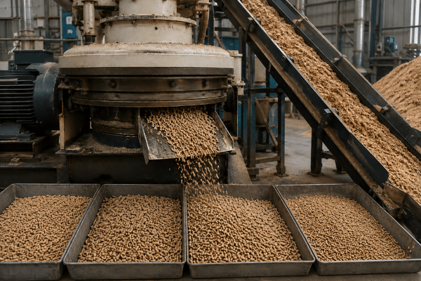 Pellet mill compression