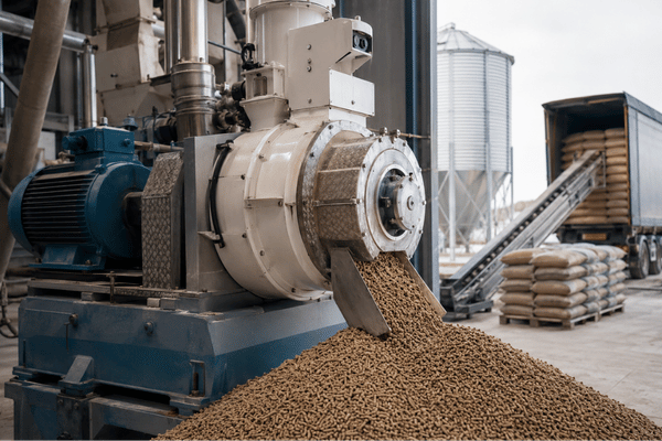 Storage & shrink loss in pellet production