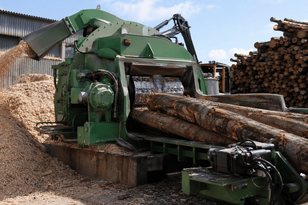 Wood chipping output