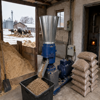 Russia Volgograd Oblast Small Pellet Machine Setup
