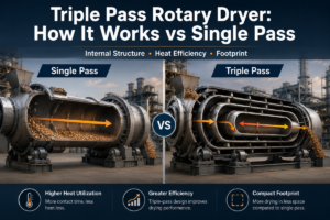 Triple Pass Rotary Dryer: How It Works vs Single Pass