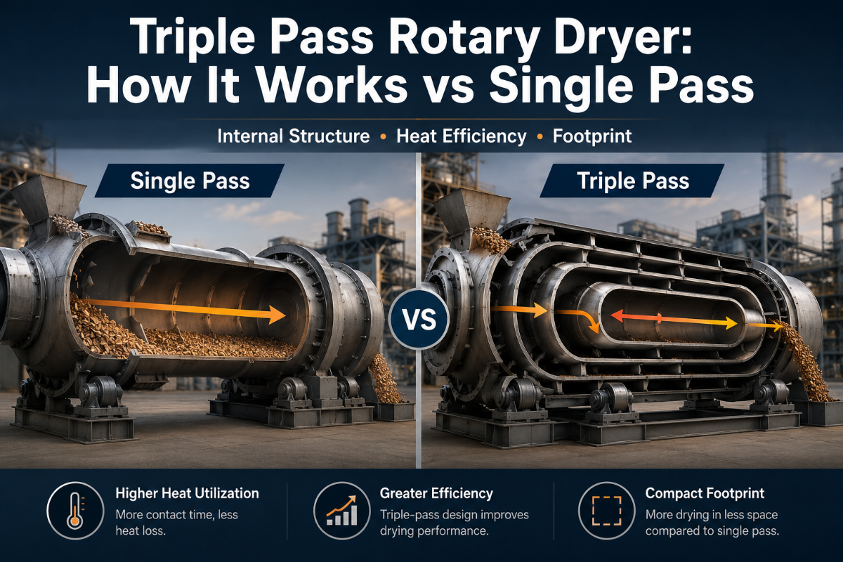 Triple Pass Rotary Dryer: How It Works vs Single Pass