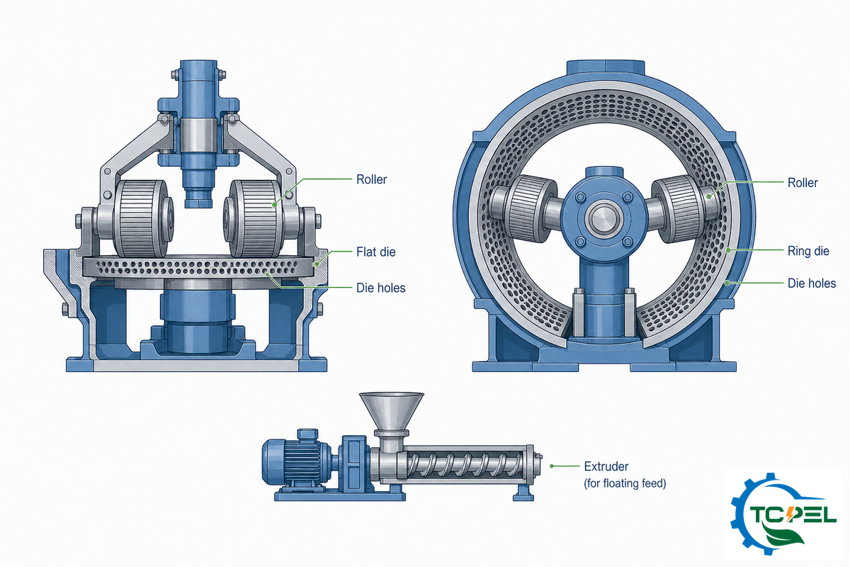 Flat Die vs Ring Die Pelletizers (and When You Need an Extruder) — TCPEL