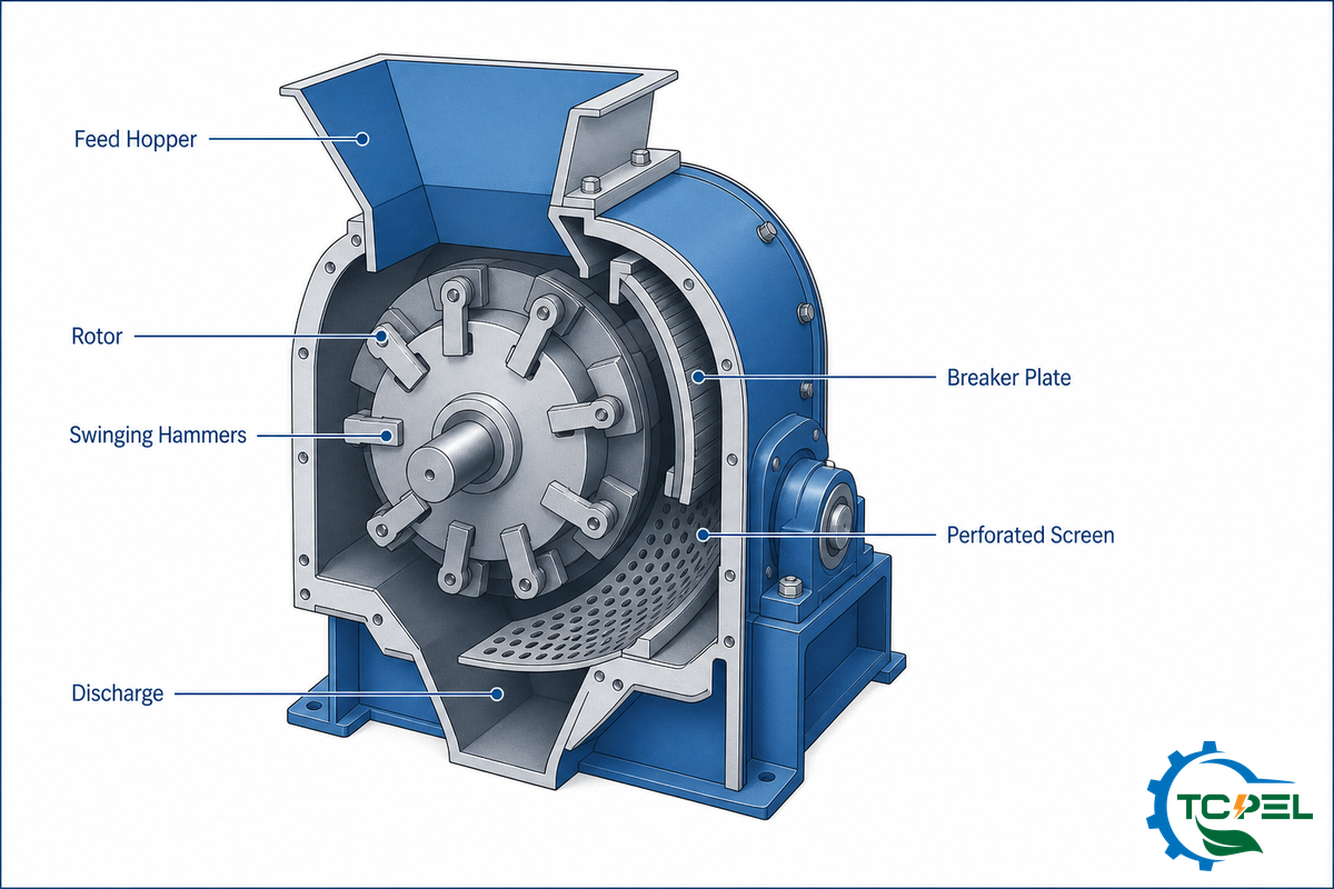 Hammer Mill Components: Rotor, Hammers, Screens & Breaker Plate — TCPEL