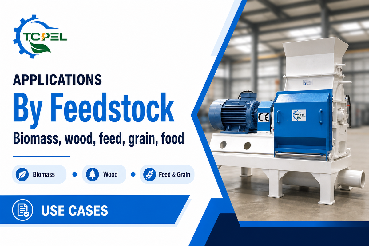 Applications by Feedstock: Biomass, Wood, Feed, Grain, Food & Pharma — TCPEL
