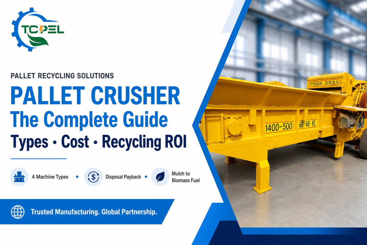 Guide du concasseur de palettes : 4 types, coût et retour sur investissement de recyclage