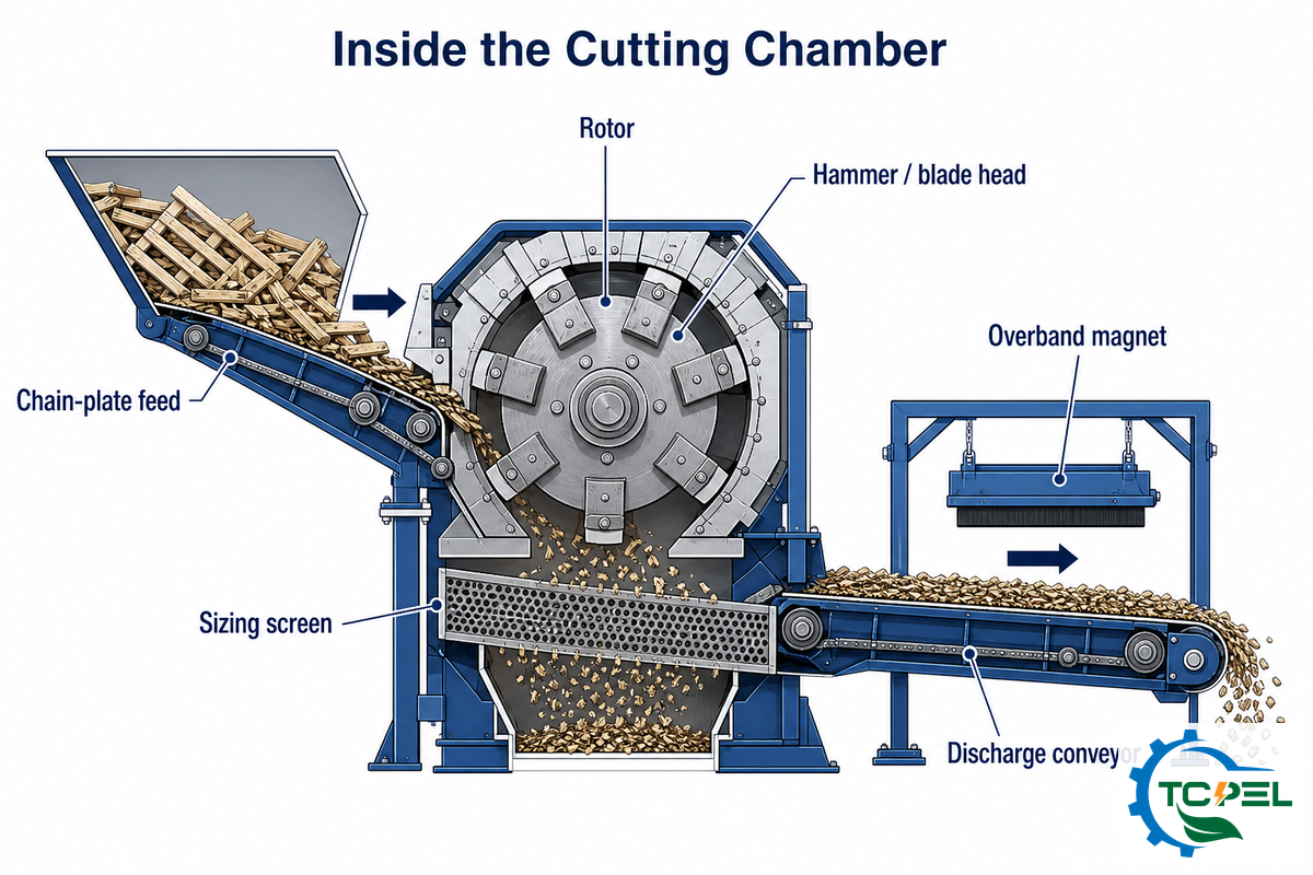 Inside the Cutting Chamber: How a Pallet Crusher Works — TCPEL