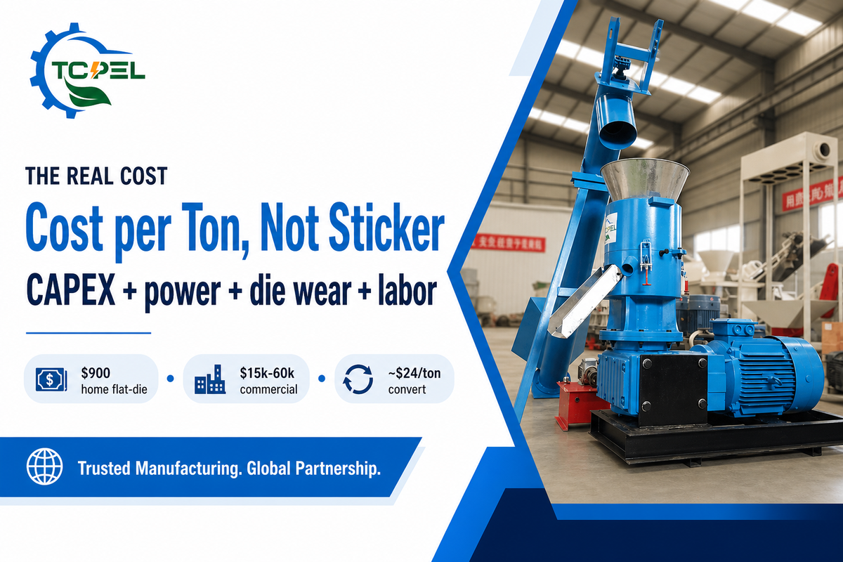 What a Wood Pellet Machine Costs (and the Real ROI) — TCPEL