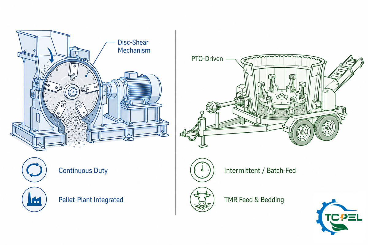 What Is a Bale Grinder? Industrial Disc Crushers vs. Agricultural Tub Grinders — TCPEL