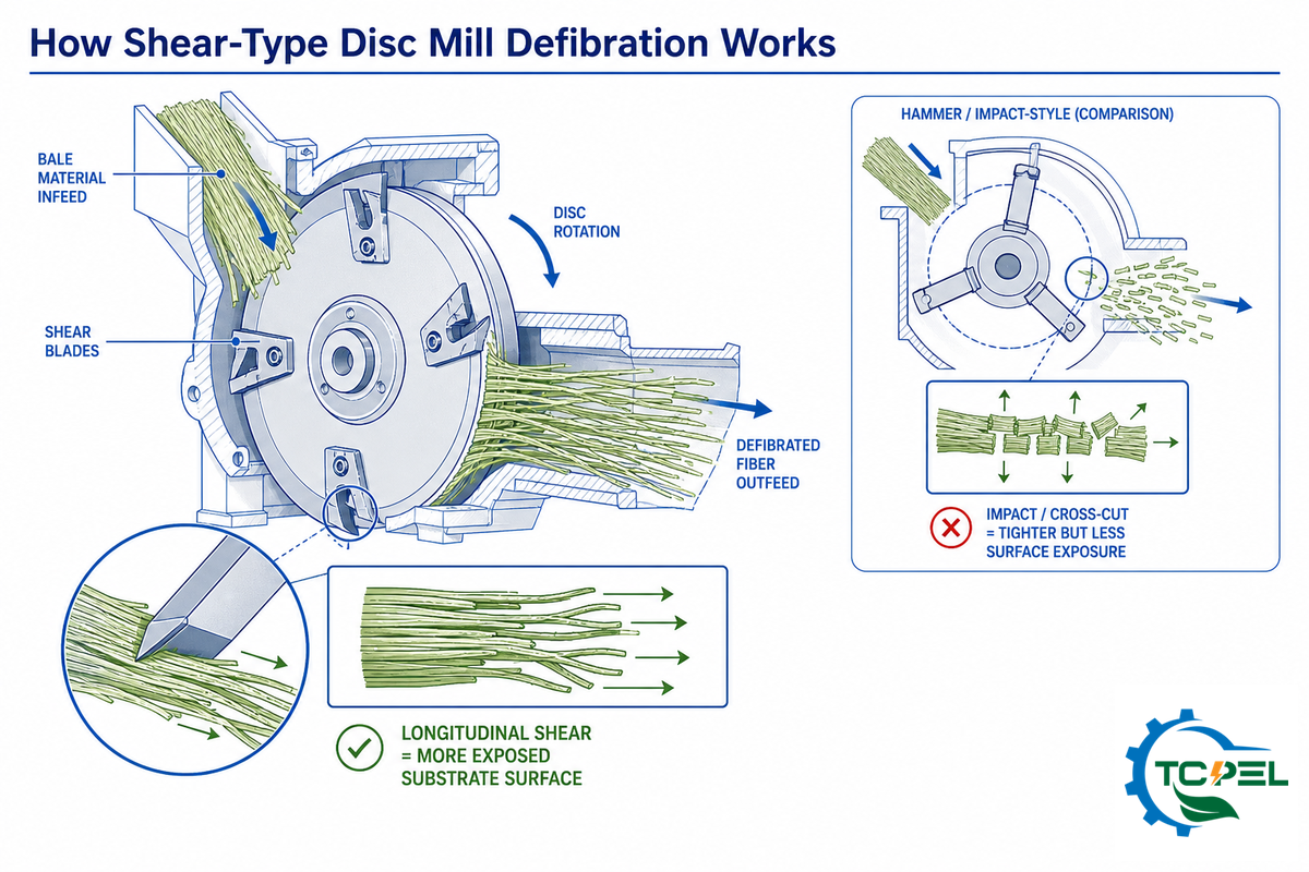How Shear-Type Disc Mill Defibration Actually Works — TCPEL