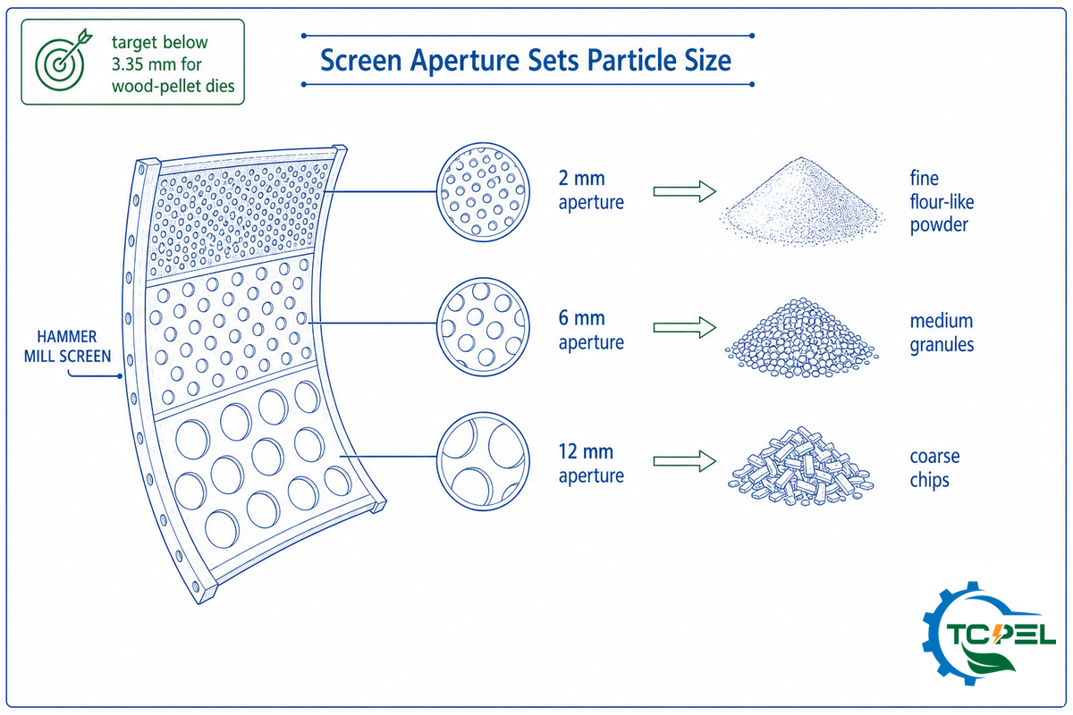 Screen Aperture and Particle Size, Matched to Feedstock — TCPEL