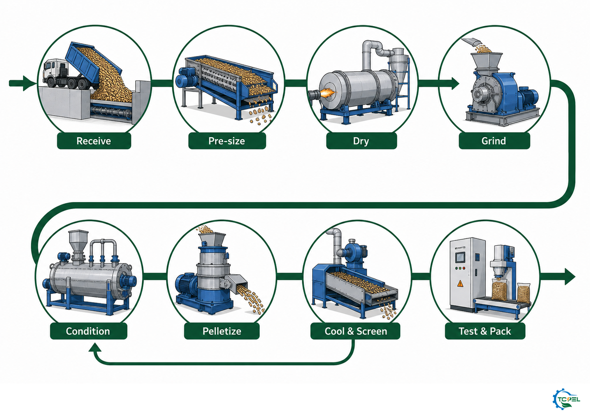 Biomass Pellet Process: Quick Specs — TCPEL