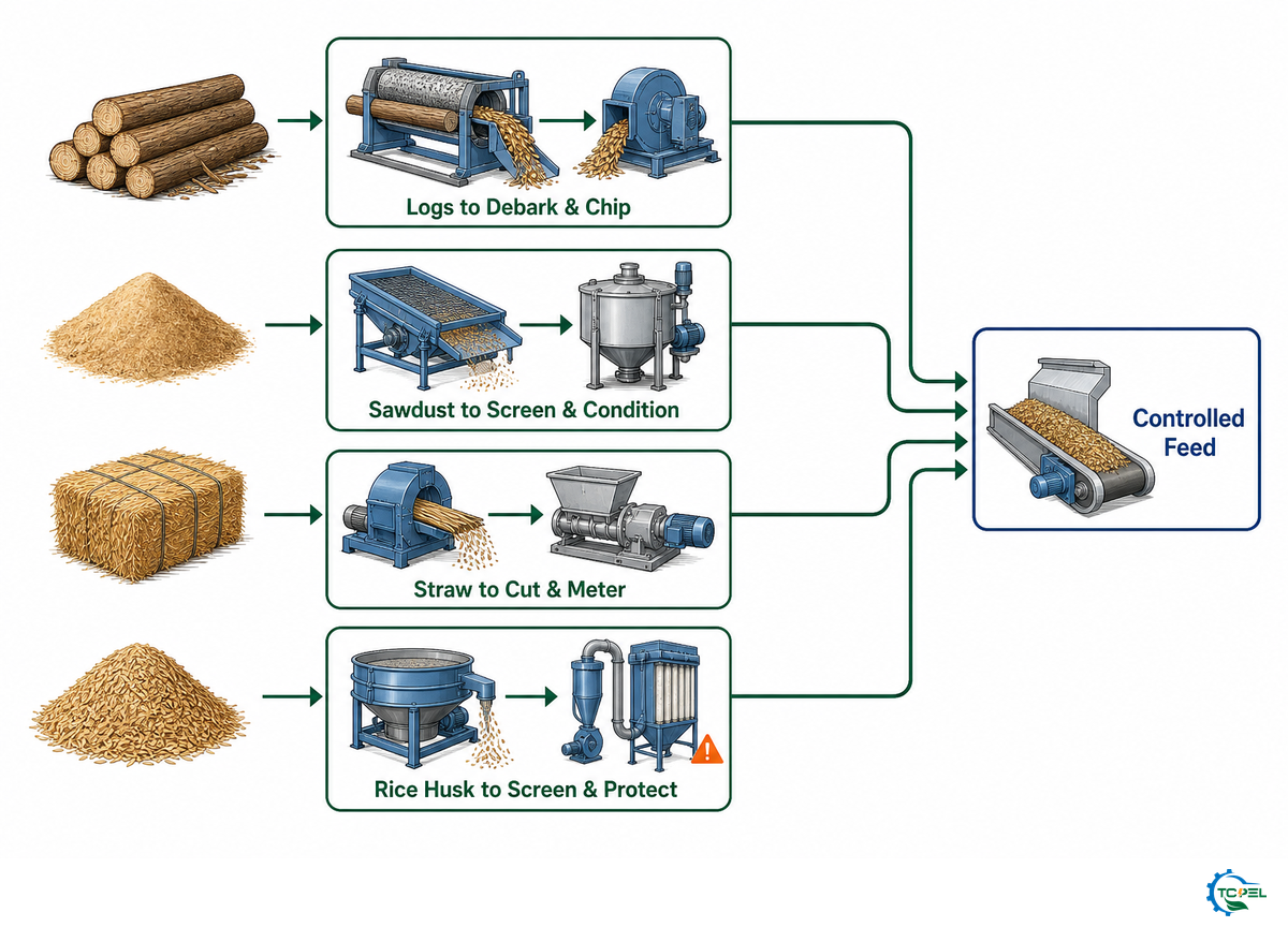 Which Raw-Material Route Fits Wood Pellets, Biomass Wood Pellets, and Agricultural Residues? — TCPEL