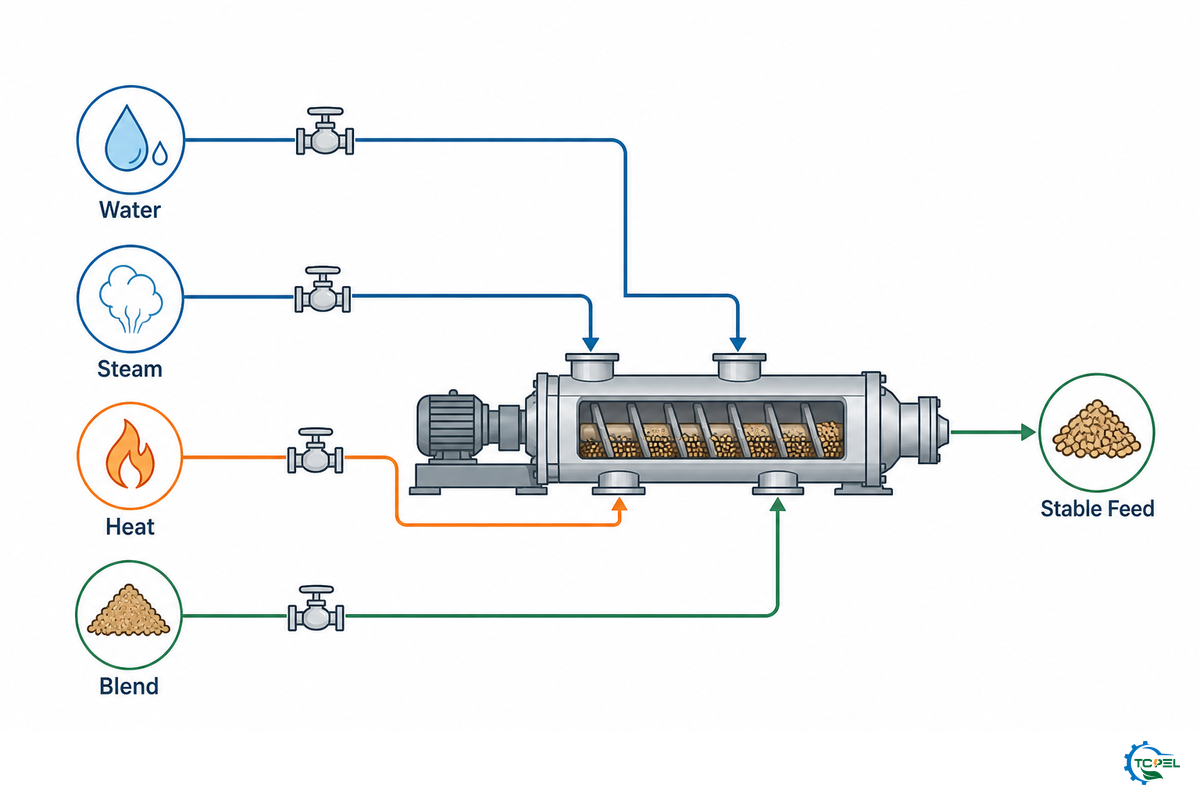 Step 5: Condition the Feed Before the Pellet Machine — TCPEL