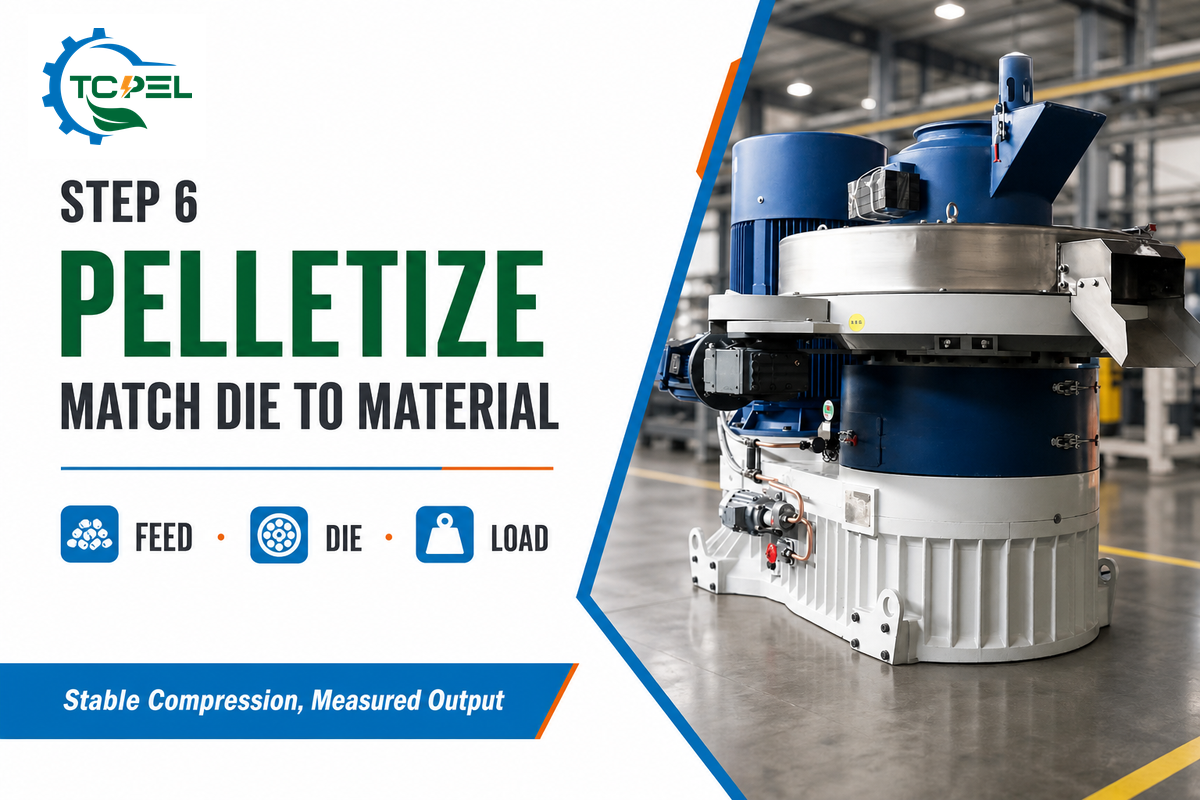 Step 6: Compress the Biomass Through a Die — TCPEL