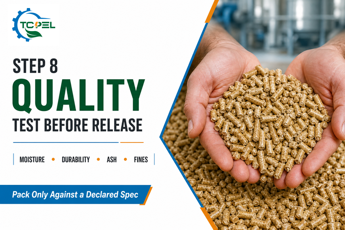 Step 8: Verify Pellet Quality, Emissions-Relevant Properties, Pack, and Store — TCPEL