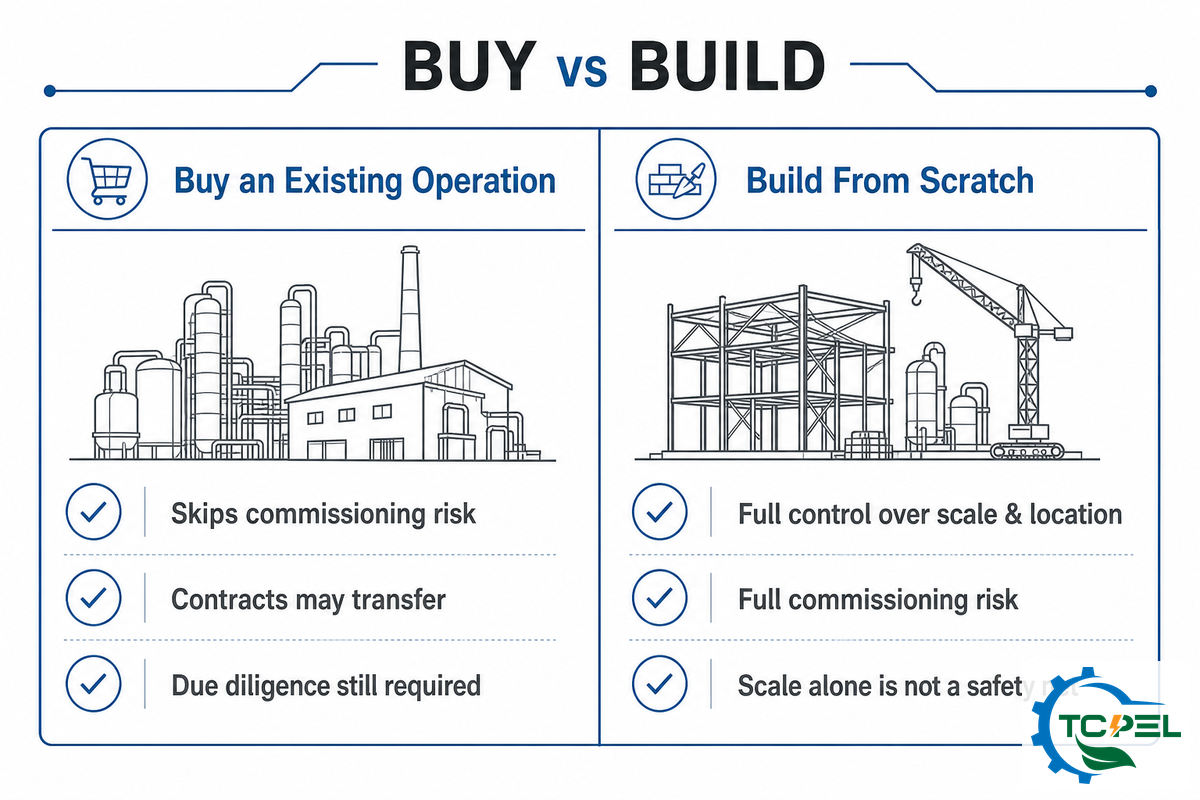 Kaufen Sie ein bestehendes Pellet-Unternehmen vs. Build From Scratch TCPEL