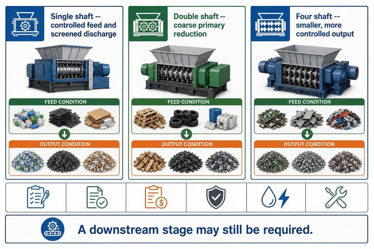 When a Single- or Four-Shaft Shredder May Be the Better Choice — TCPEL