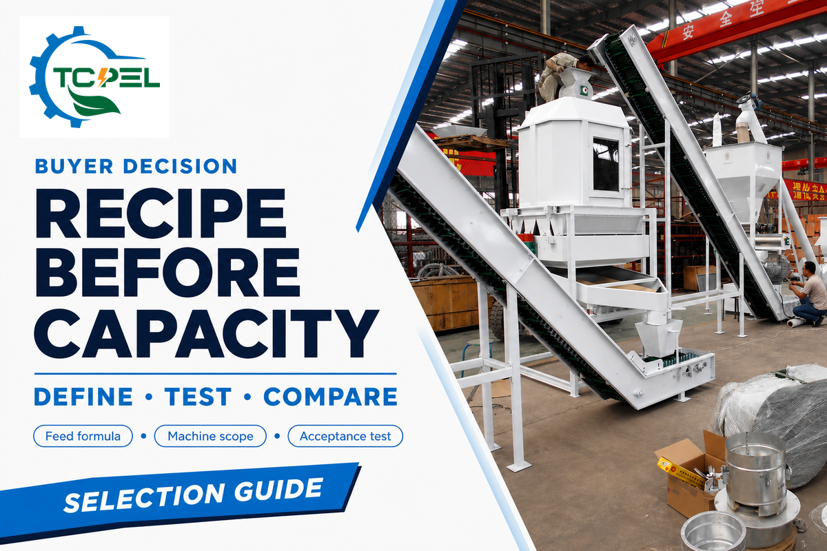 Choose a cattle feed pellet mill by recipe, equipment scope and measured acceptance test