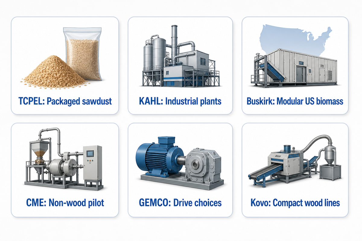 Six application-based starting points from the manufacturers' published product families.