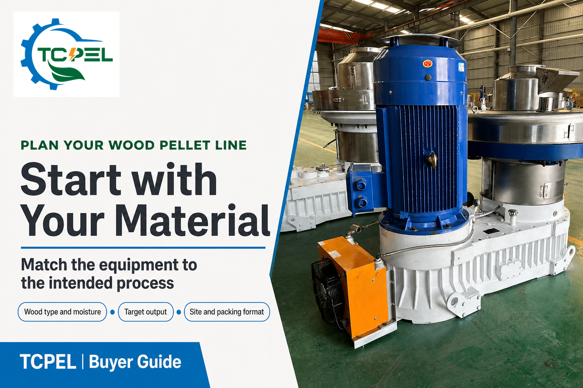 TCPEL workshop equipment with wood pellet project brief inputs